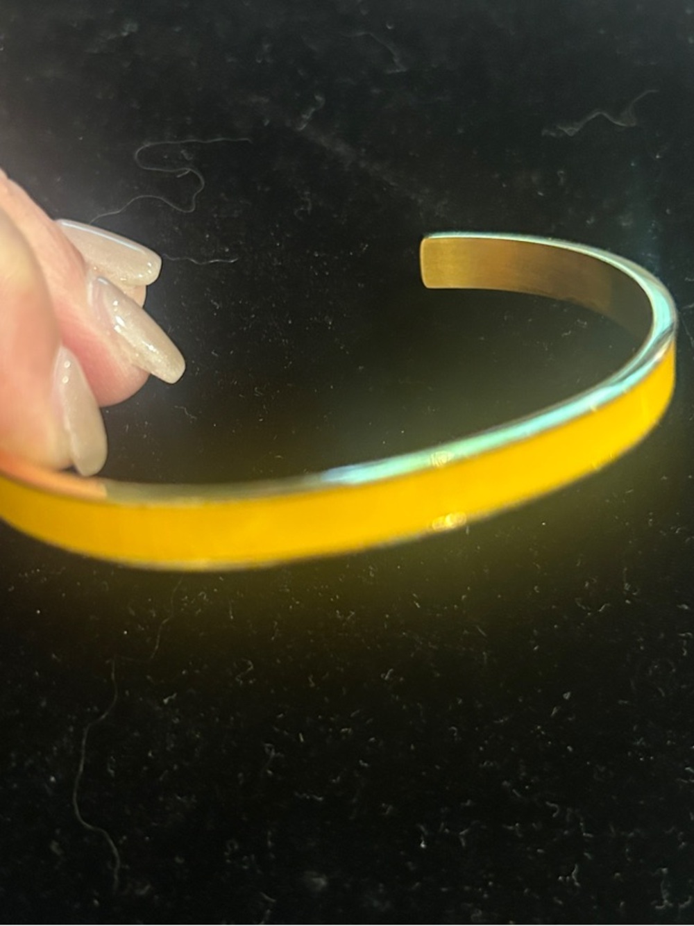 Yellow Smart Cuff Enamel Bracelet - Unbranded